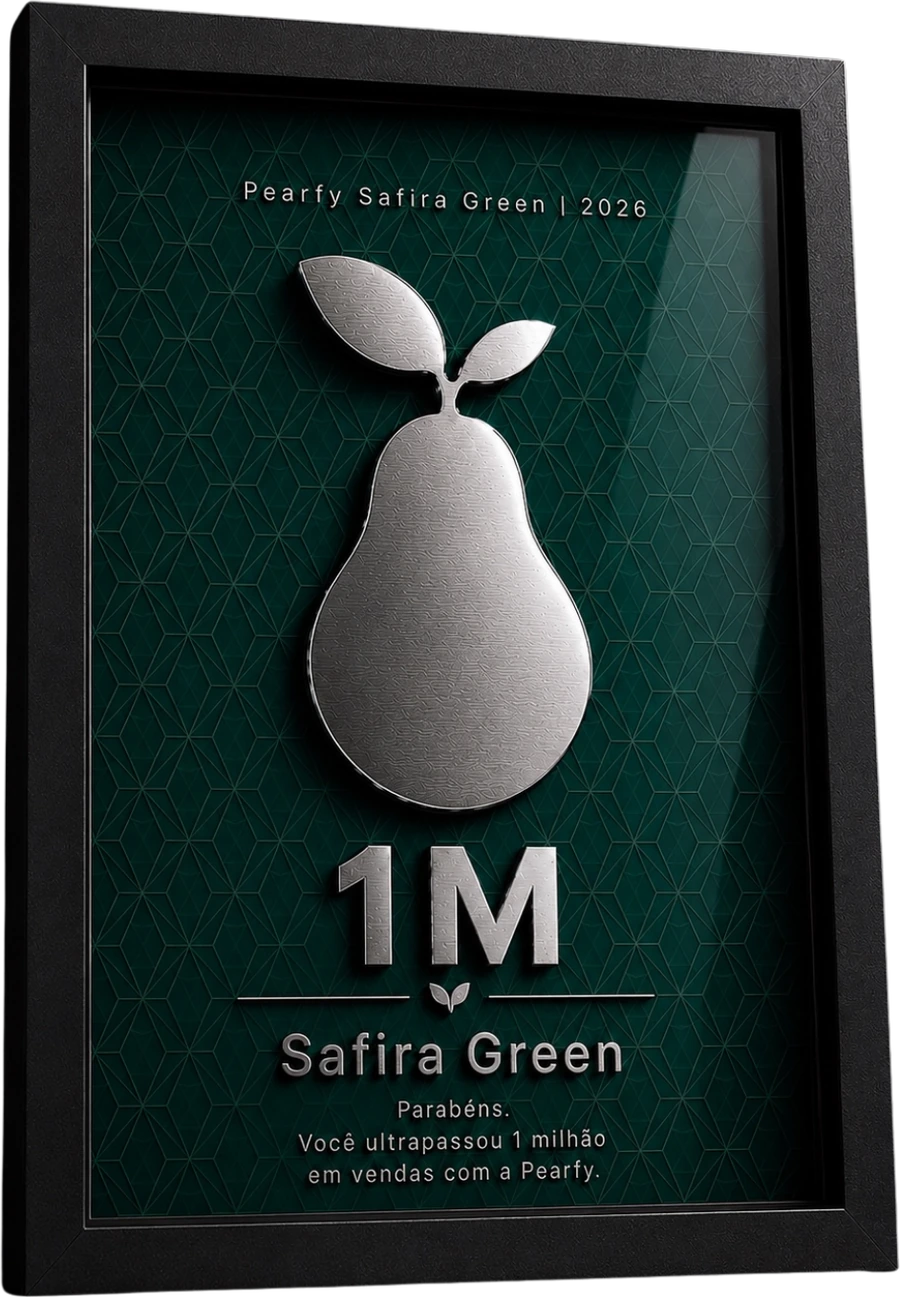 Premiação Pearfy Safira Green, R$ 1 milhão em vendas